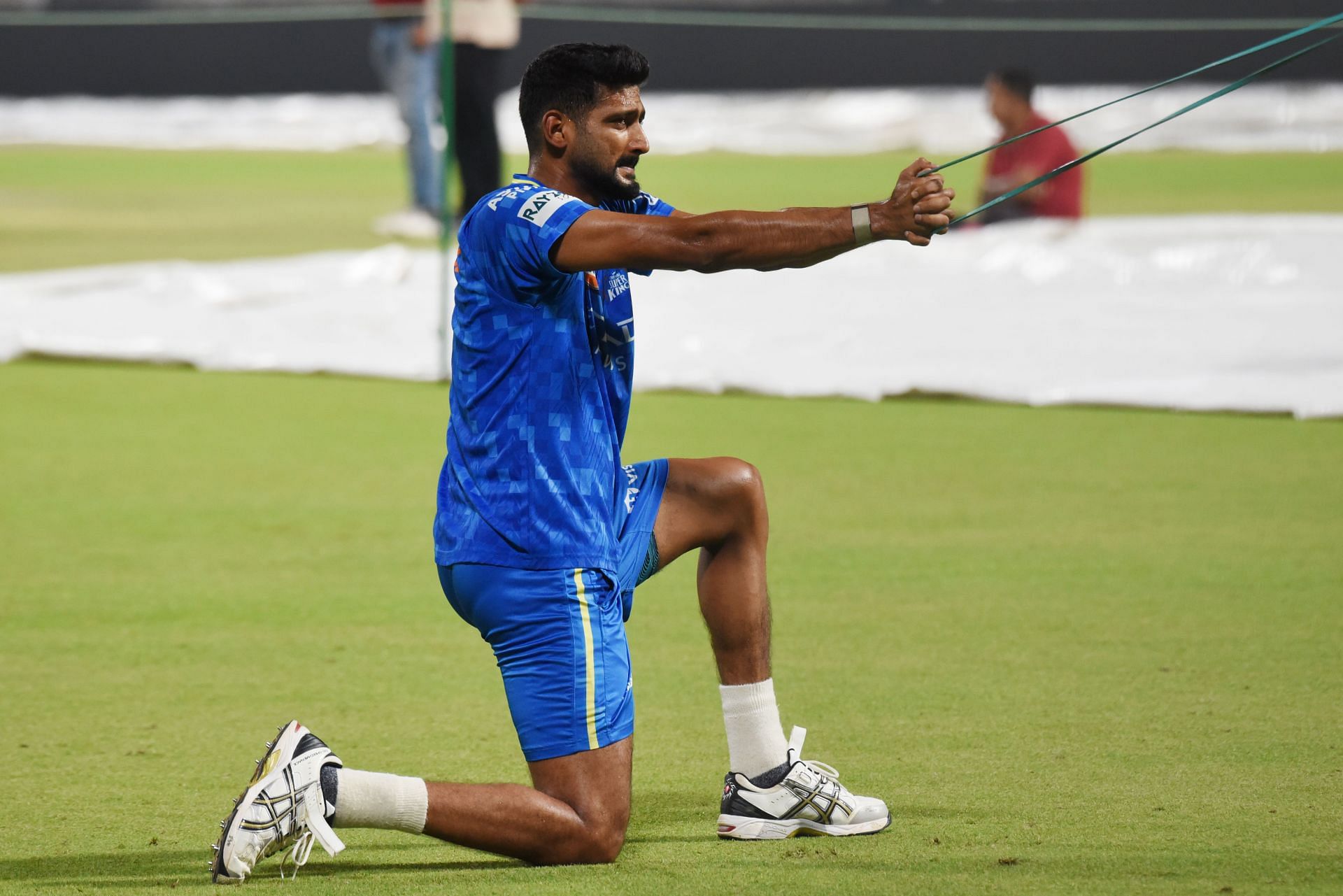 Khaleel Ahmed during a training session in IPL 2025 - Source: Getty